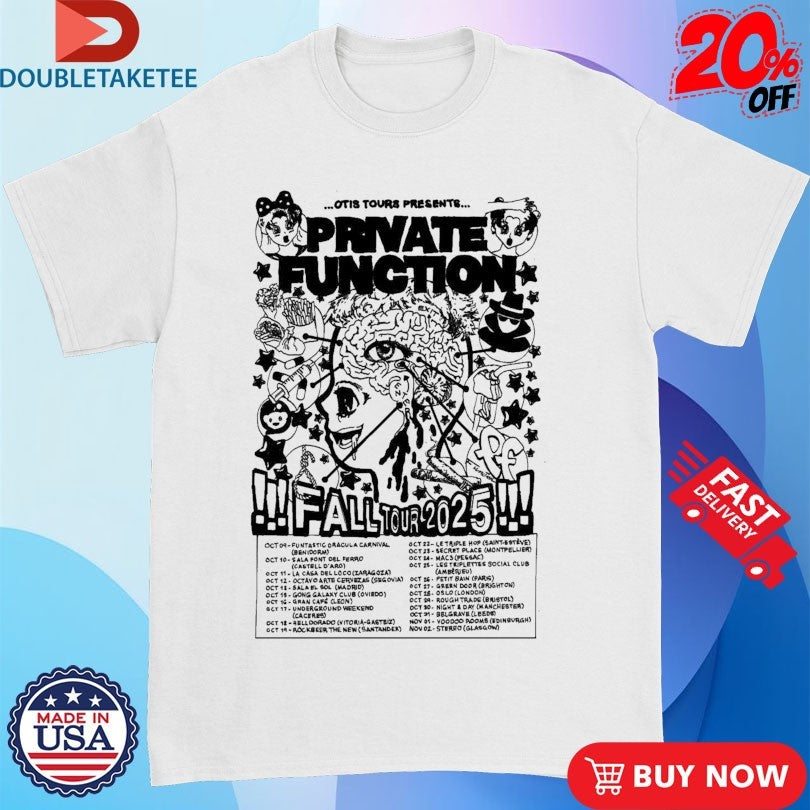 Official Private Function Fall Tour 2025 Dates Shirts