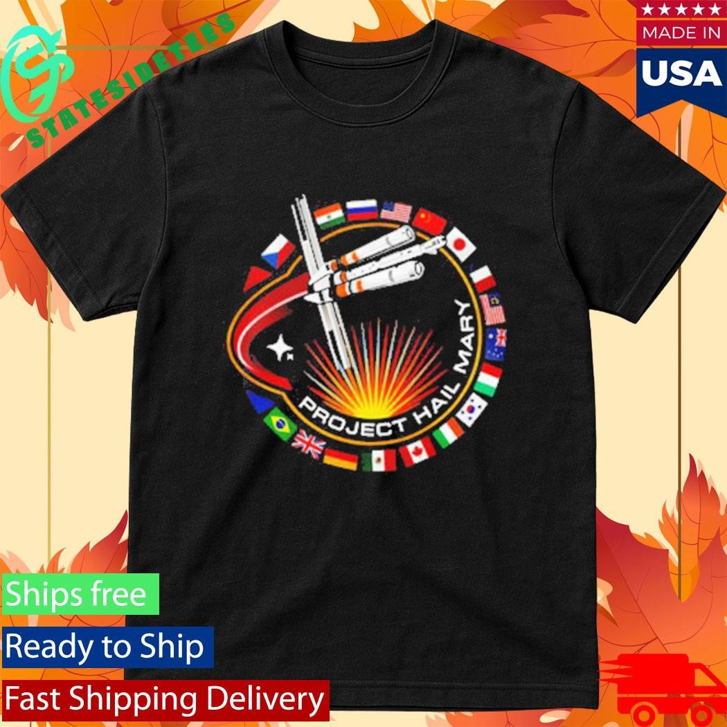 Official Project Hail Mary Movie 2026 Merch Patch Flag Shirt