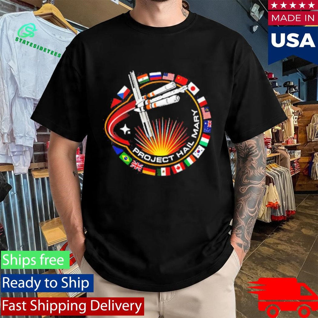 Official Project Hail Mary Movie 2026 Merch Patch Flag Shirt