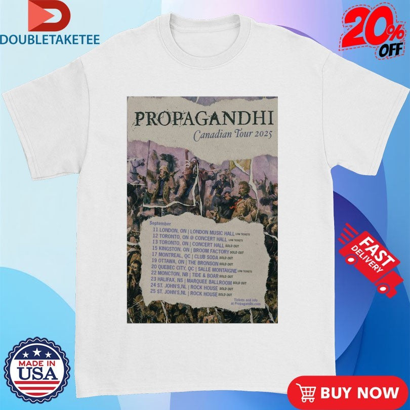 Official Propagandhi Tour Summer 2025 Dates Shirts