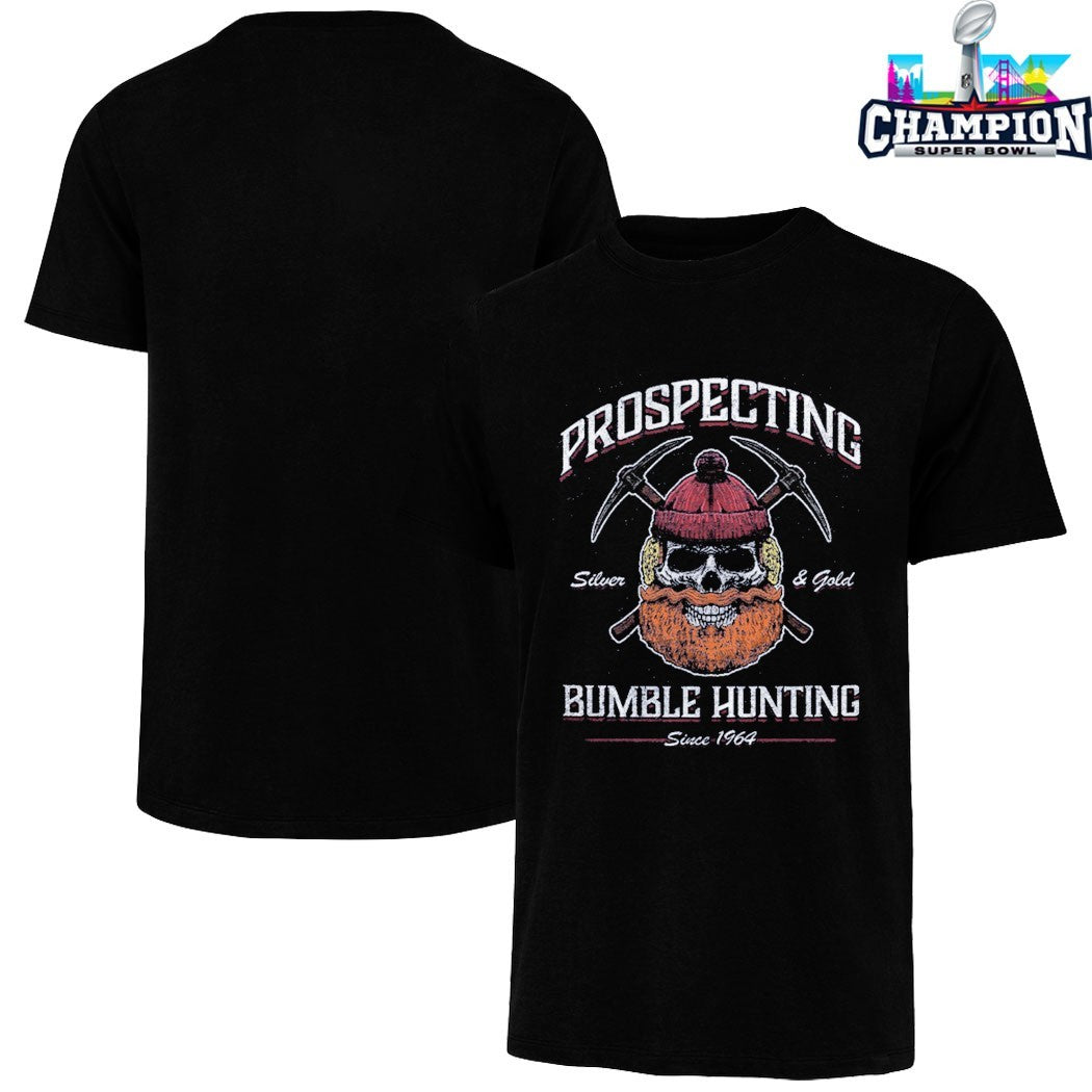 Official Prospecting Bumble Hunter Silver And Gold Since 1964 Skull T-shirts