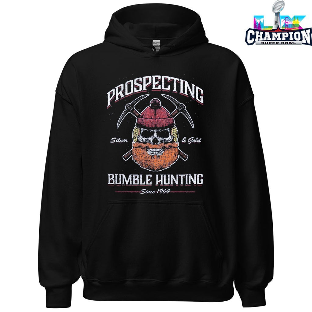 Official Prospecting Bumble Hunter Silver And Gold Since 1964 Skull T-shirts