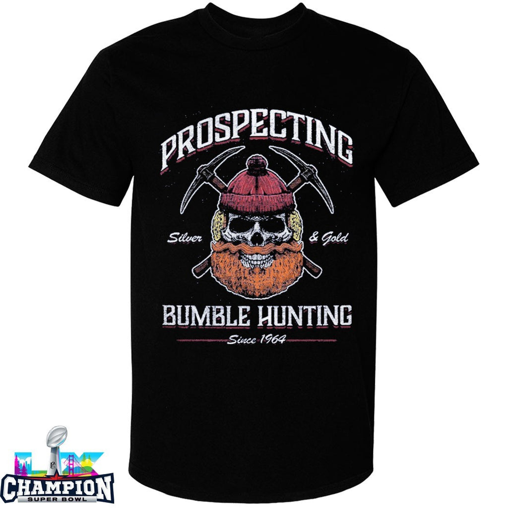 Official Prospecting Bumble Hunter Silver And Gold Since 1964 Skull T-shirts