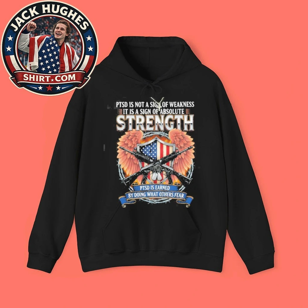 Official Ptsd Awareness Strength Military Shield Amp Wings Design Shirt