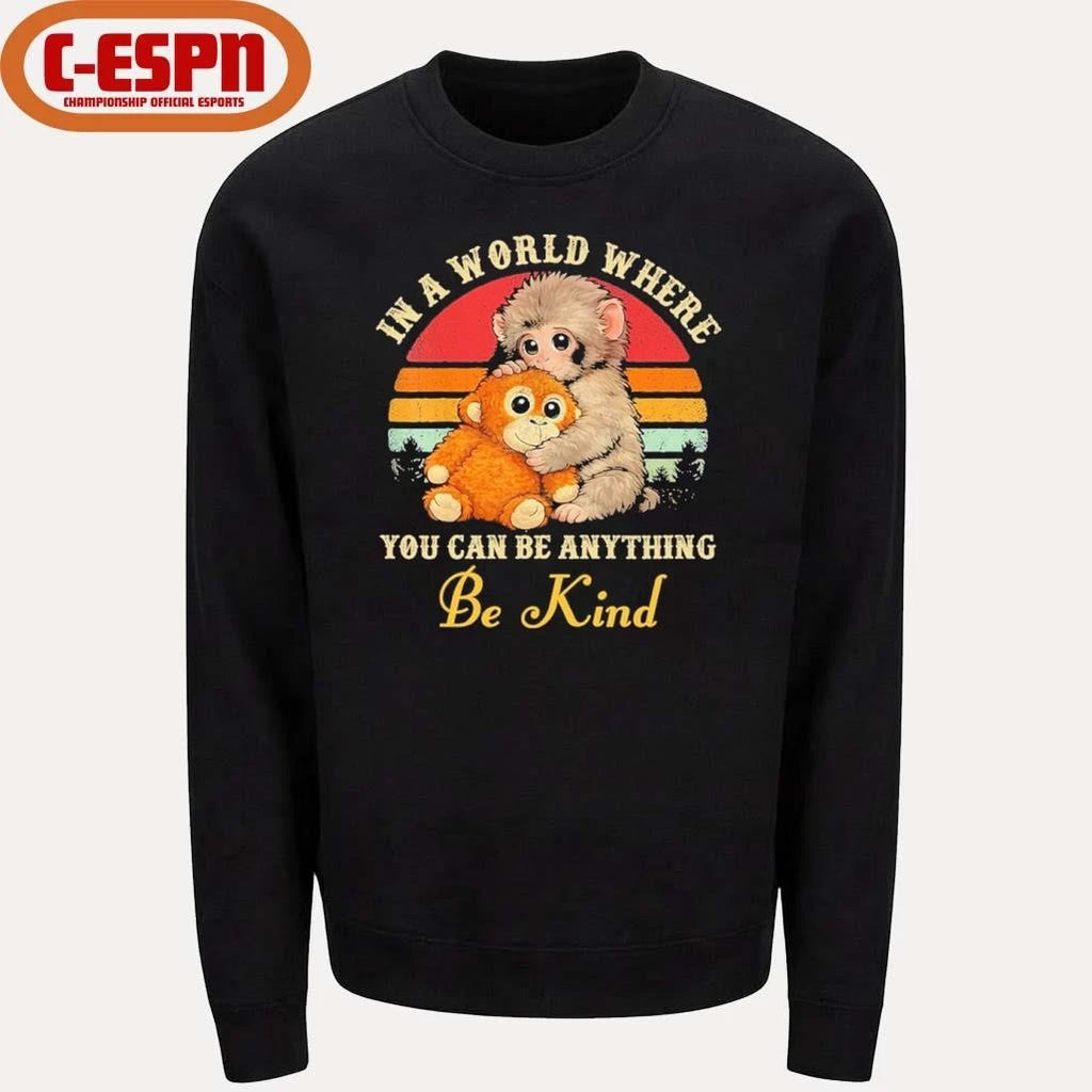 Official Punch Monkey In A World Where You Can Be Anything Be Kind Shirt