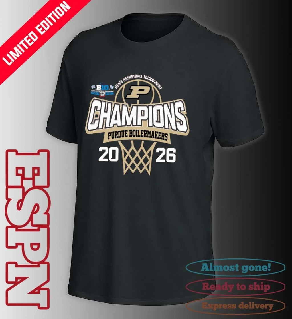 Official Purdue Boilermakers 2026 Big Ten Men’s Basketball Tournament Champions Shirt