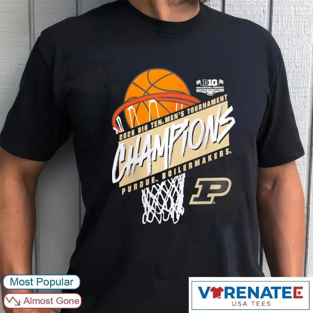 Official Purdue Boilermakers 2026 Big Ten Men’s Basketball Tournament Champions T-Shirt