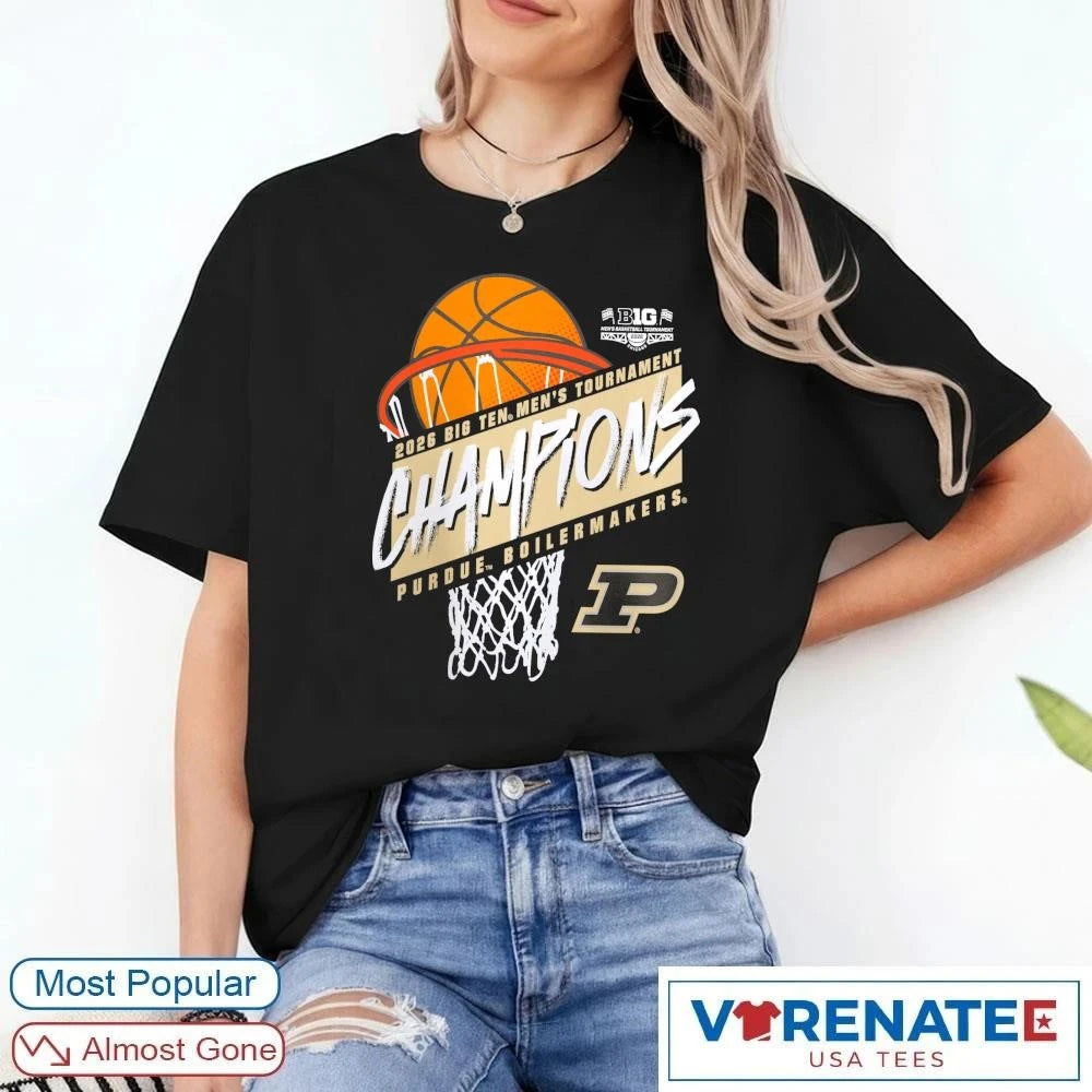 Official Purdue Boilermakers 2026 Big Ten Men’s Basketball Tournament Champions T-Shirt