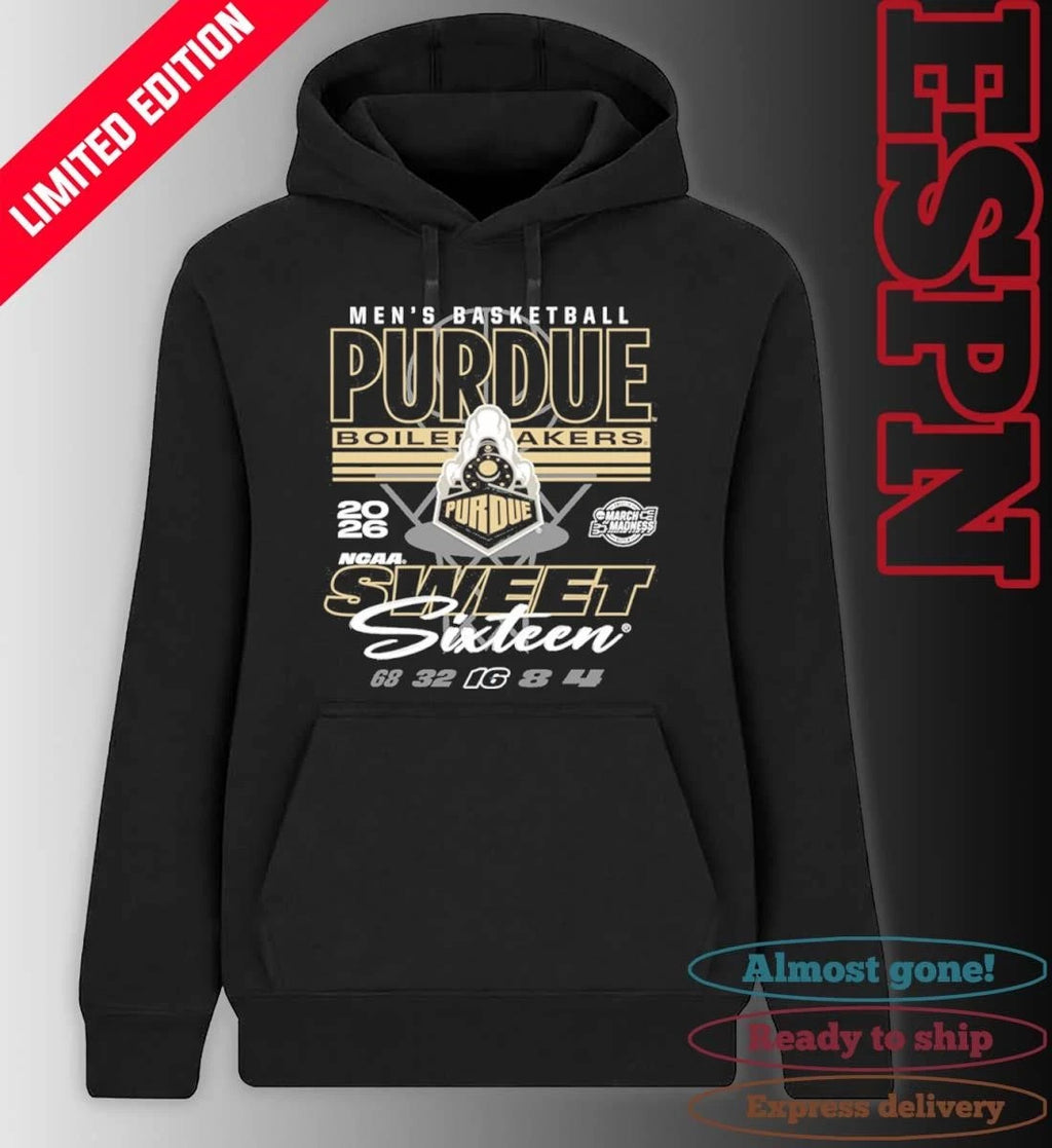 Official Purdue Boilermakers 2026 NCAA March Madness Sweet 16 Bound Net Shirt