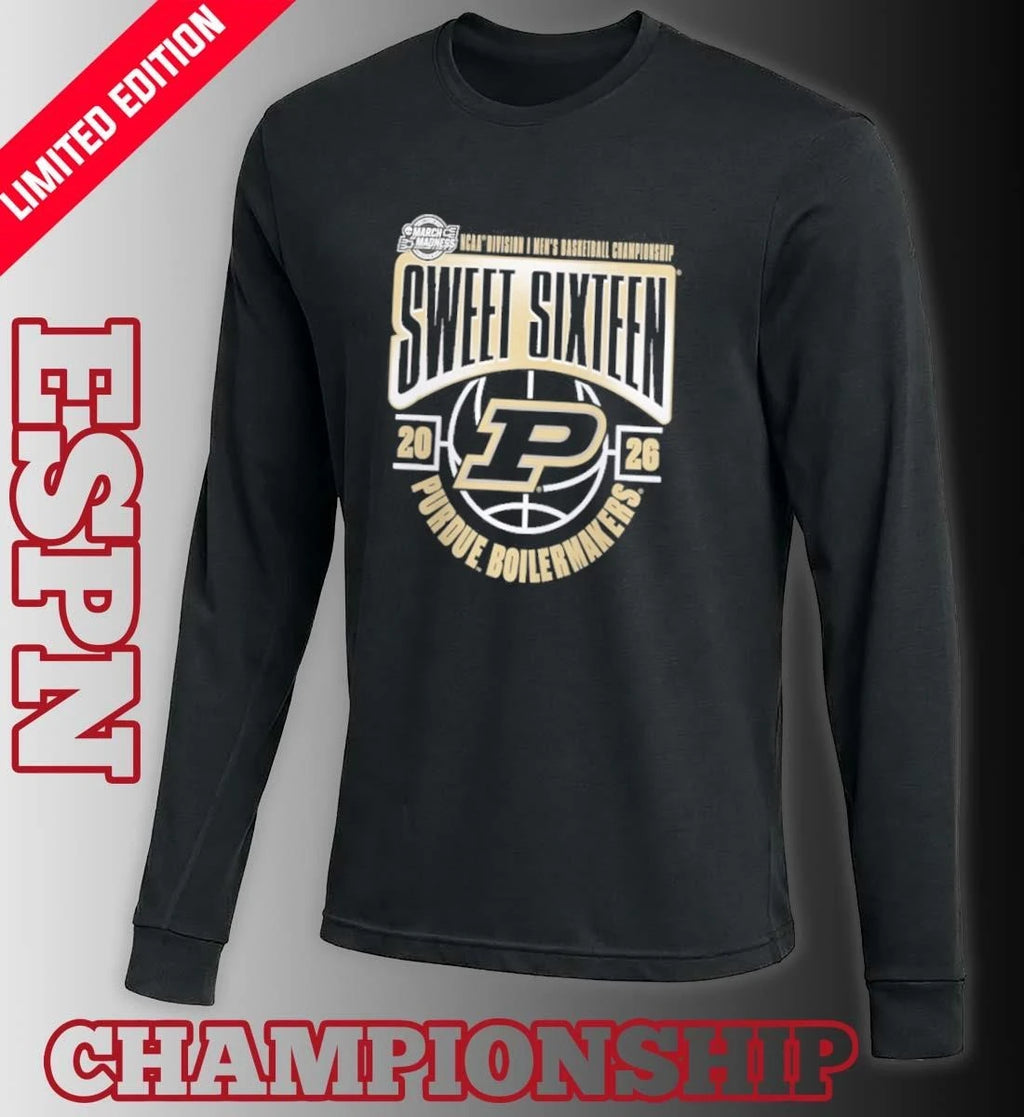 Official Purdue Boilermakers 2026 NCAA Men’s Basketball Tournament March Madness Sweet 16 T-Shirt