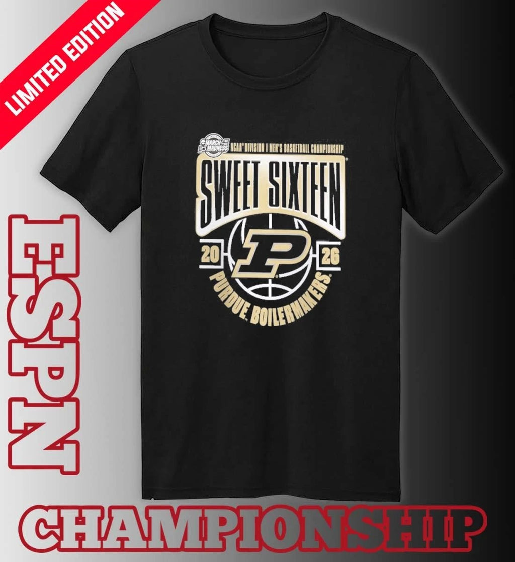 Official Purdue Boilermakers 2026 NCAA Men’s Basketball Tournament March Madness Sweet 16 T-Shirt