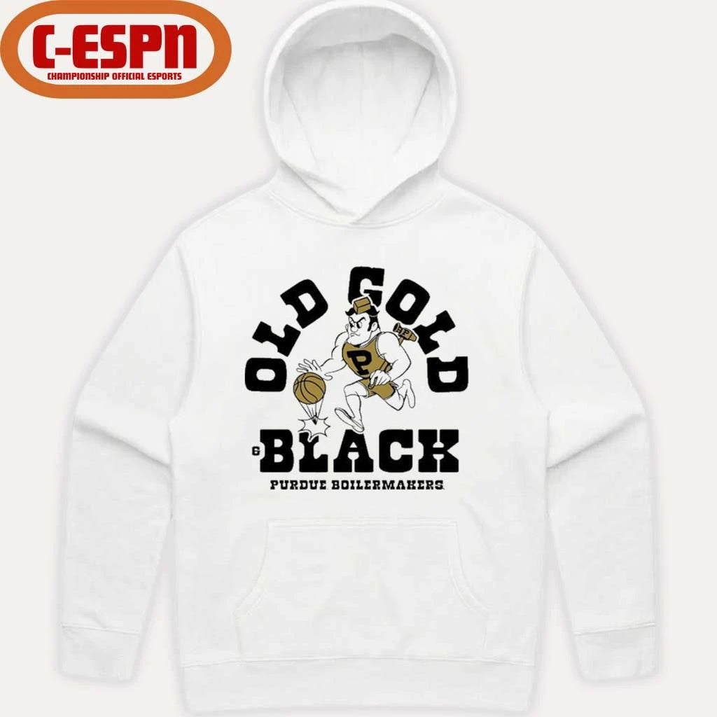 Official Purdue Boilermakers Basketball Old Gold and Black mascot shirt