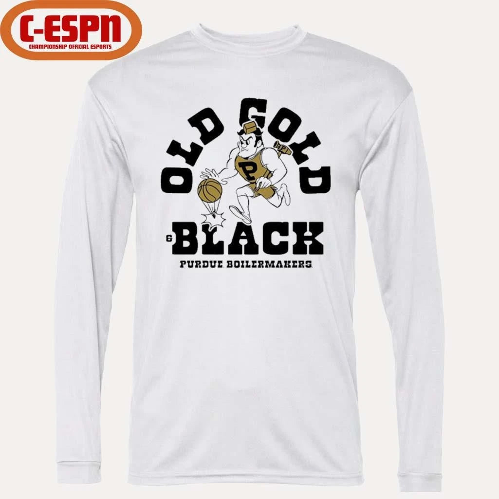 Official Purdue Boilermakers Basketball Old Gold and Black mascot shirt