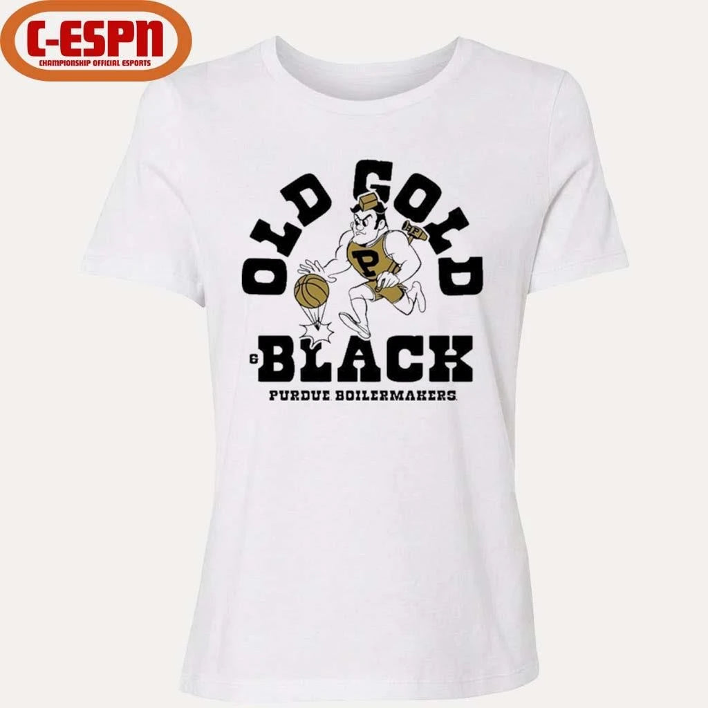 Official Purdue Boilermakers Basketball Old Gold and Black mascot shirt