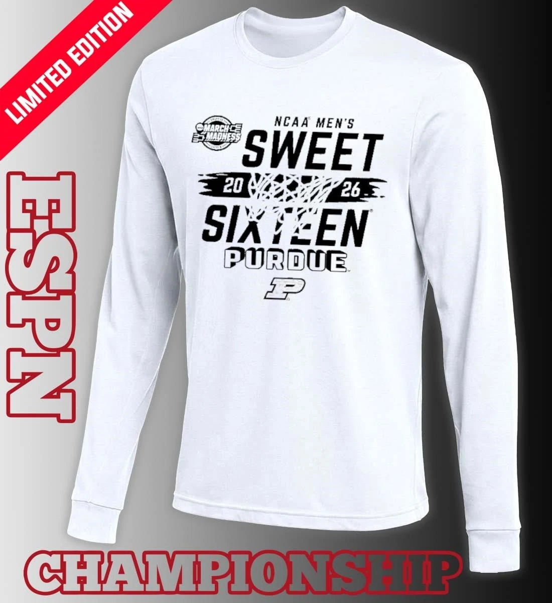 Official Purdue Boilermakers Men’s Basketball 2026 Sweet 16 Shirt