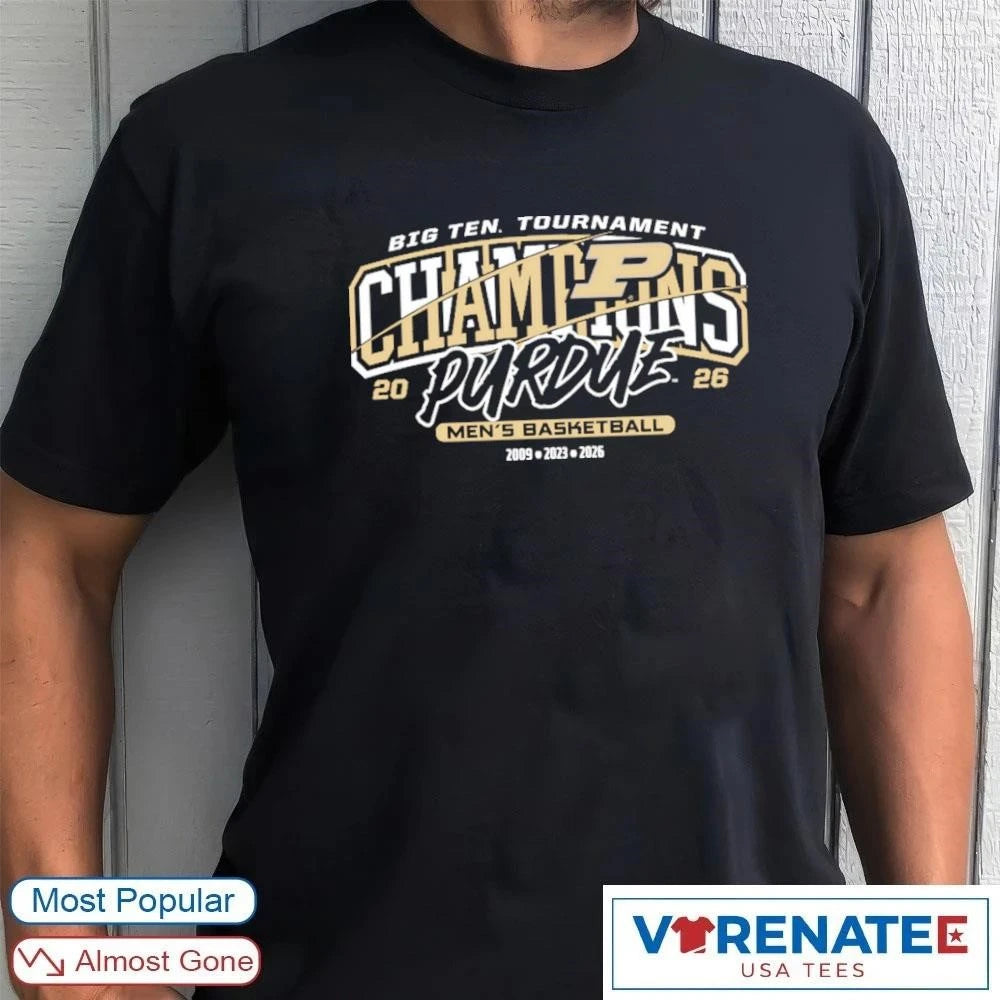 Official Purdue Boilermakers Men’s Basketball Big Ten Tournament Champions Banner 2026 T-Shirt