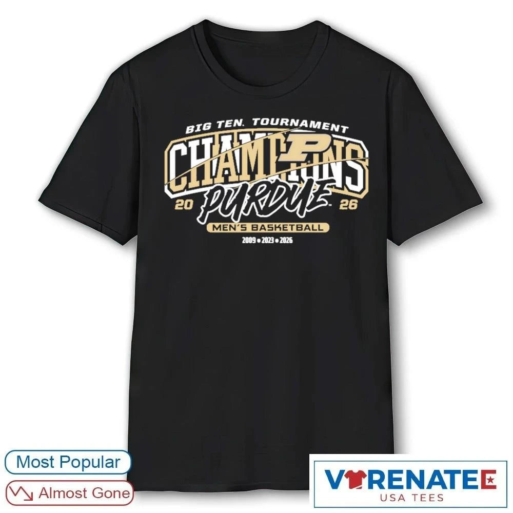 Official Purdue Boilermakers Men’s Basketball Big Ten Tournament Champions Banner 2026 T-Shirt