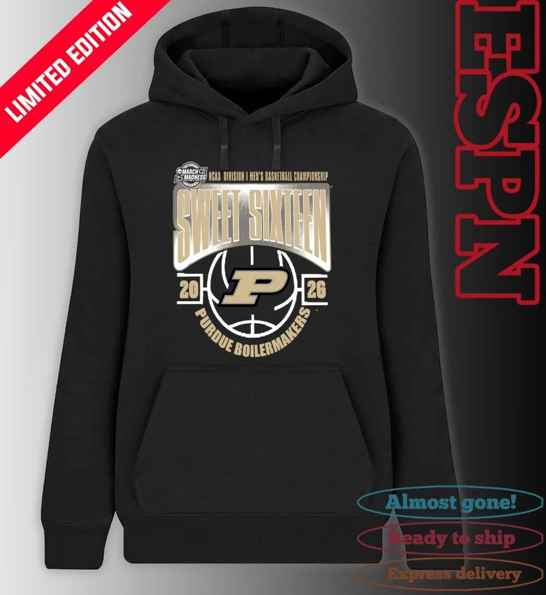 Official Purdue Boilermakers Sweet 16 NCAA DI Men’s Basketball Tournament March Madness 2026 T-Shirt
