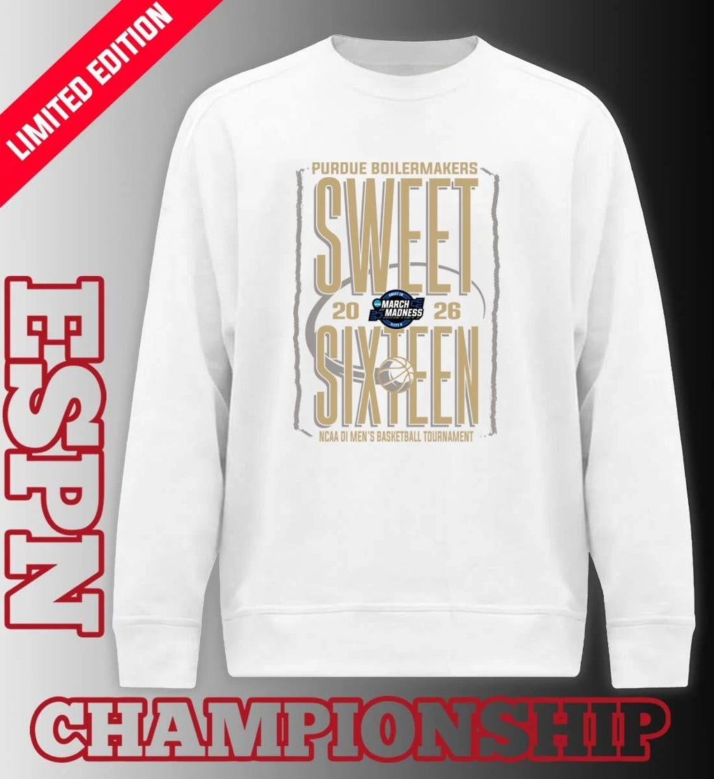 Official Purdue Boilermakers Sweet Sixteen 2026 NCAA DI Men’s Basketball Tournament T-Shirt