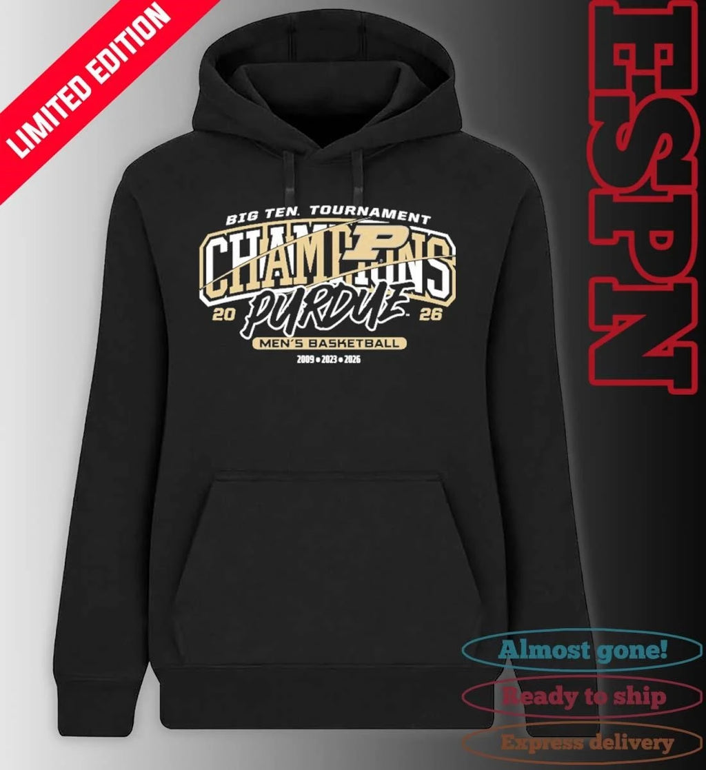 Official Purdue Men’s Basketball 2026 Big Ten Tournament Champions Banner Shirt
