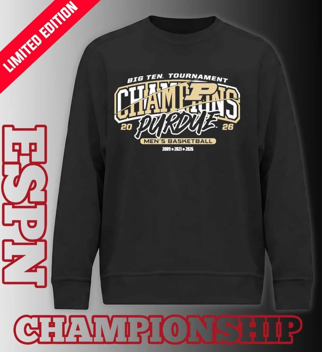 Official Purdue Men’s Basketball 2026 Big Ten Tournament Champions Banner Shirt