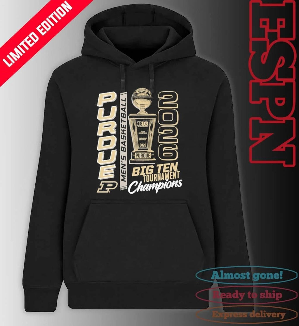 Official Purdue Men’s Basketball 2026 Big Ten Tournament Champions Trophy Shirt