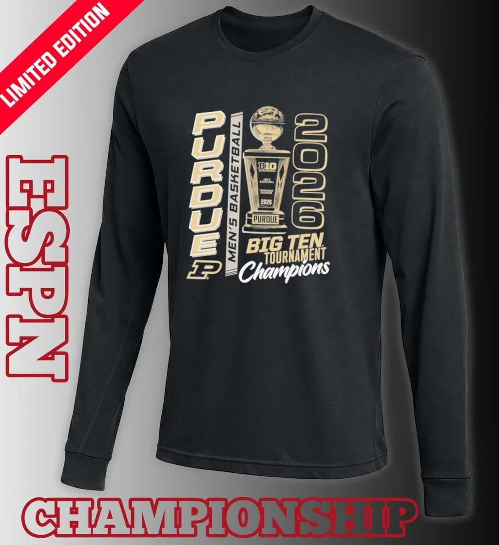 Official Purdue Men’s Basketball 2026 Big Ten Tournament Champions Trophy Shirt