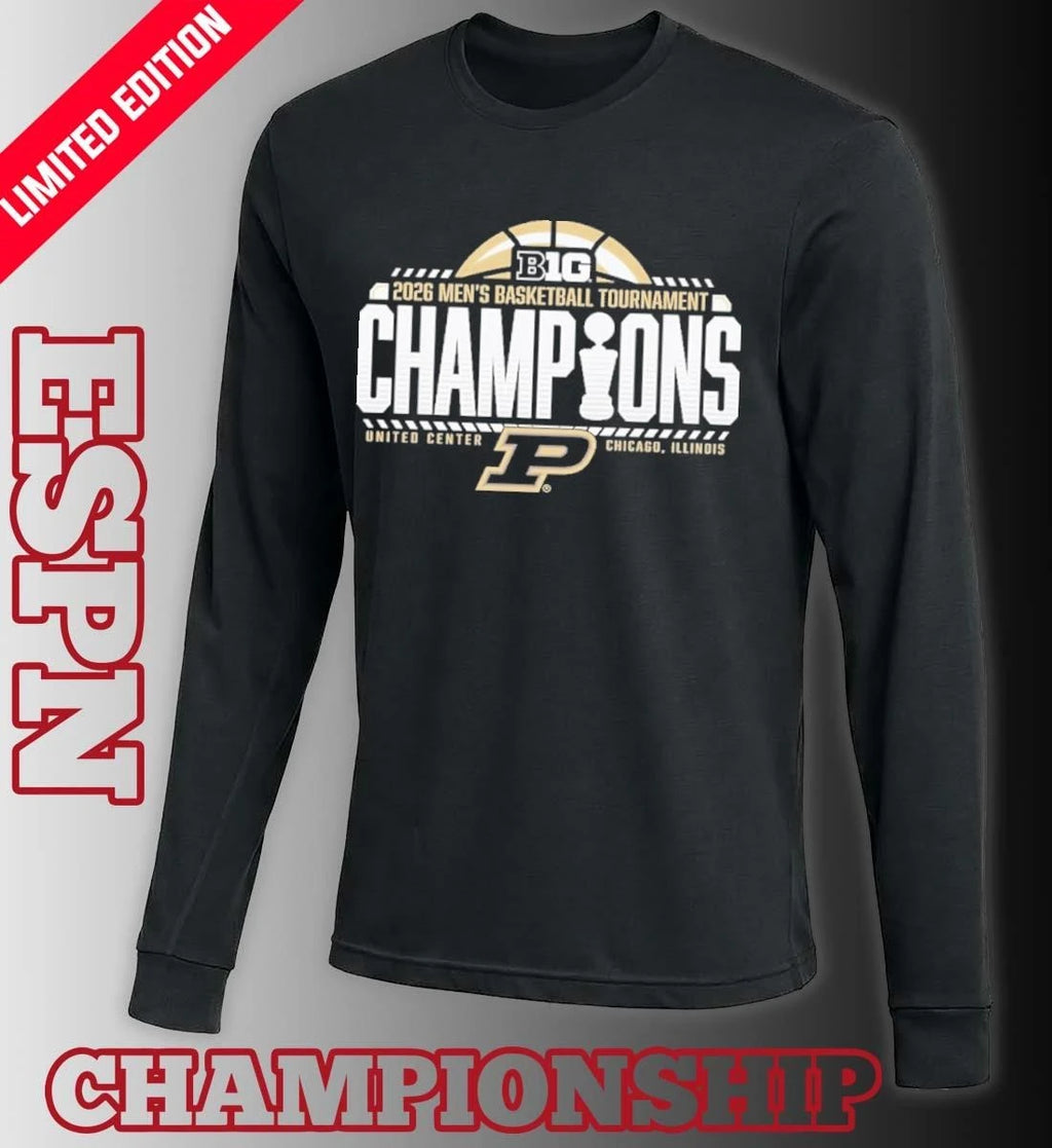 Official Purdue Men’s Basketball Big Ten Tournament Champions Official Locker Room T-Shirt