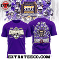 Official Purple James Madison Dukes 2025 Sun Belt Football Champions Logo Hoodie Shirts