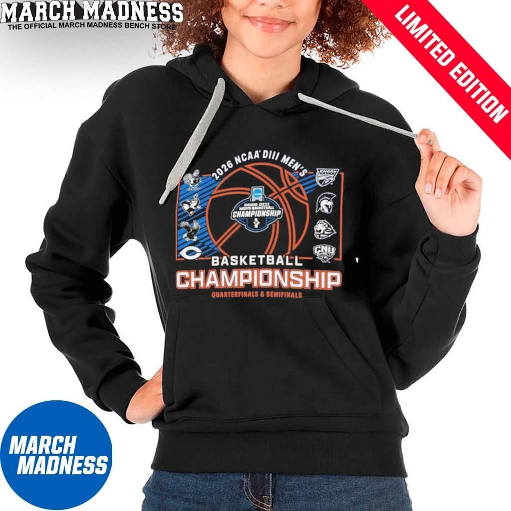 Official Quarterfinals, Semifinals 2026 NCAA Division III Men’s Basketball Championship T-Shirt