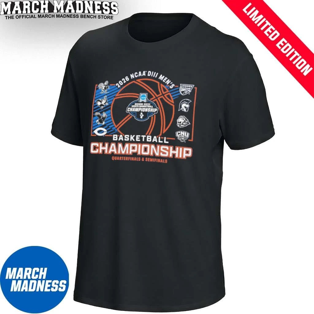 Official Quarterfinals, Semifinals 2026 NCAA Division III Men’s Basketball Championship T-Shirt