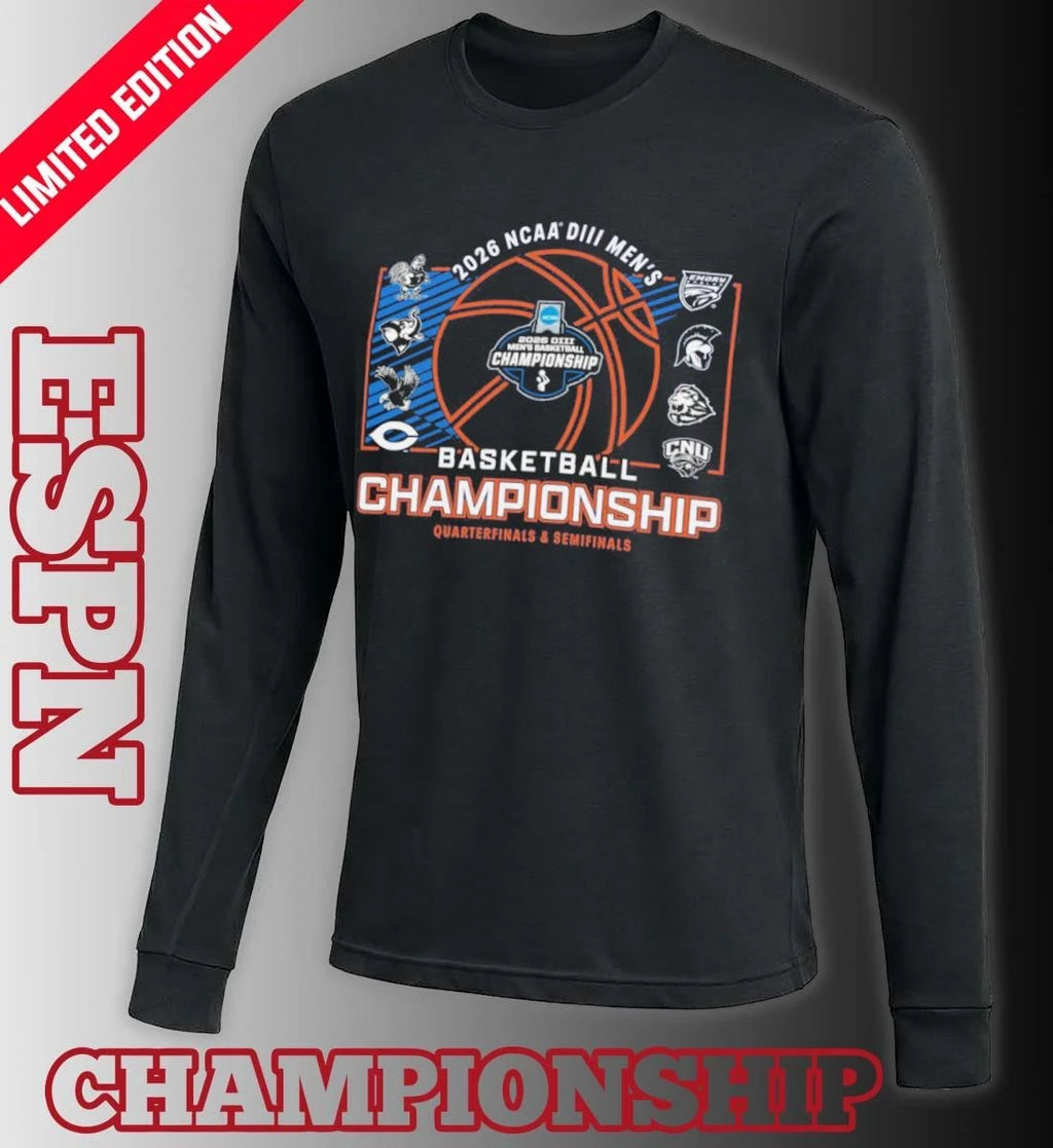 Official Quarterfinals, Semifinals 2026 NCAA Division III Men’s Basketball Championship Shirt