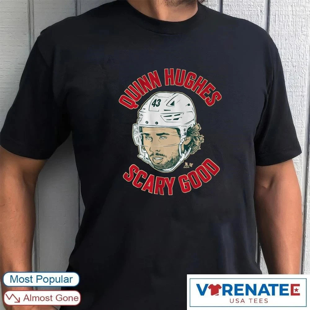 Official Quinn Hughes Scary Good Ghost Eyes Minnesota Wild Hockey 2026 shirt