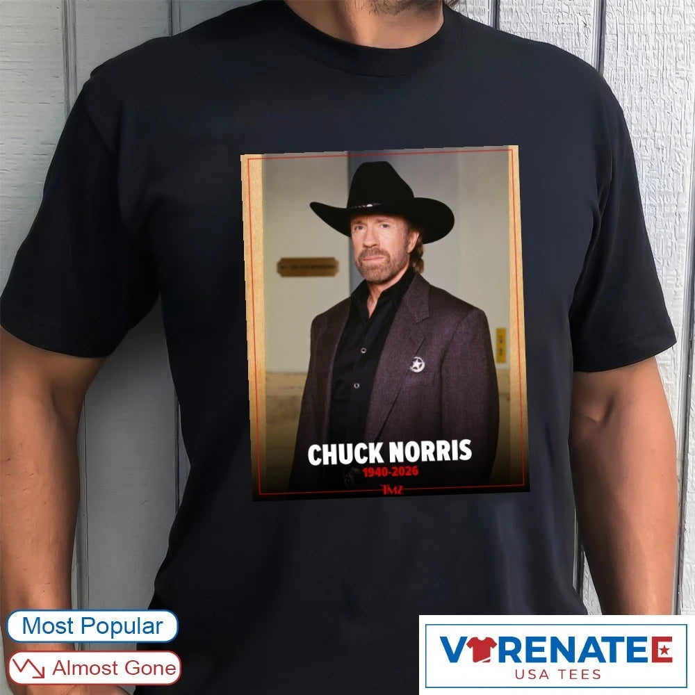 Official RIP Chuck Norris 1940 – 2026 TMZ T-Shirt