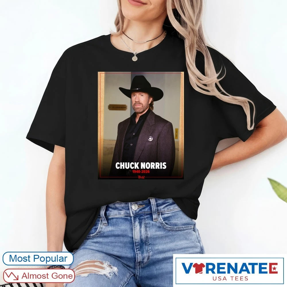 Official RIP Chuck Norris 1940 – 2026 TMZ T-Shirt