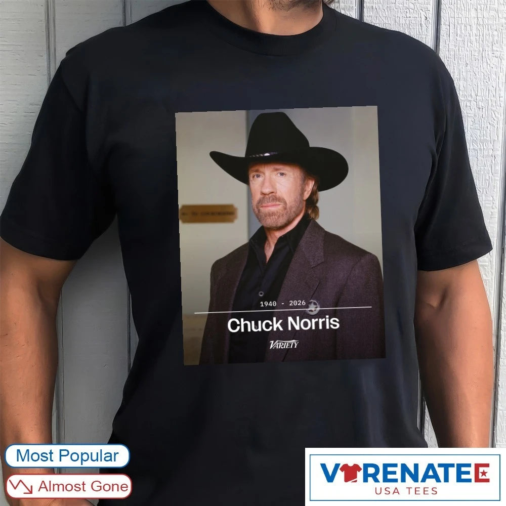 Official RIP Chuck Norris 1940 – 2026 Variety T-Shirt