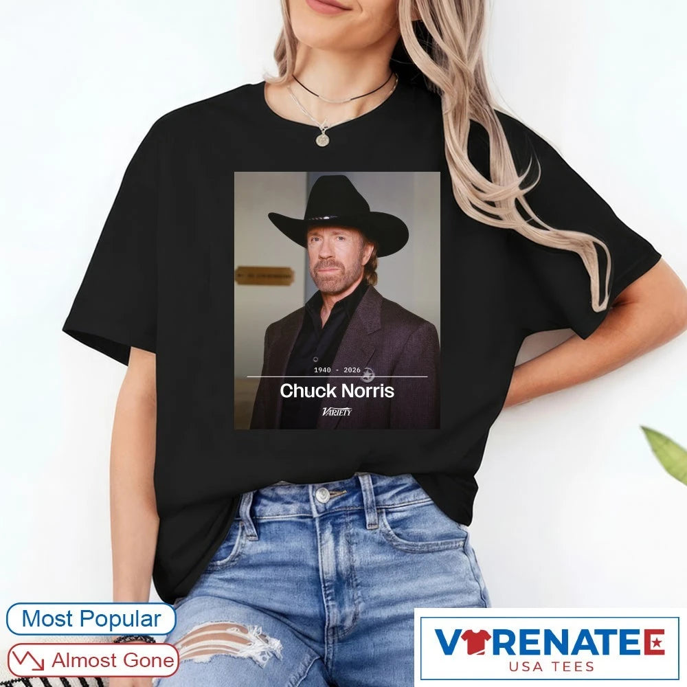 Official RIP Chuck Norris 1940 – 2026 Variety T-Shirt