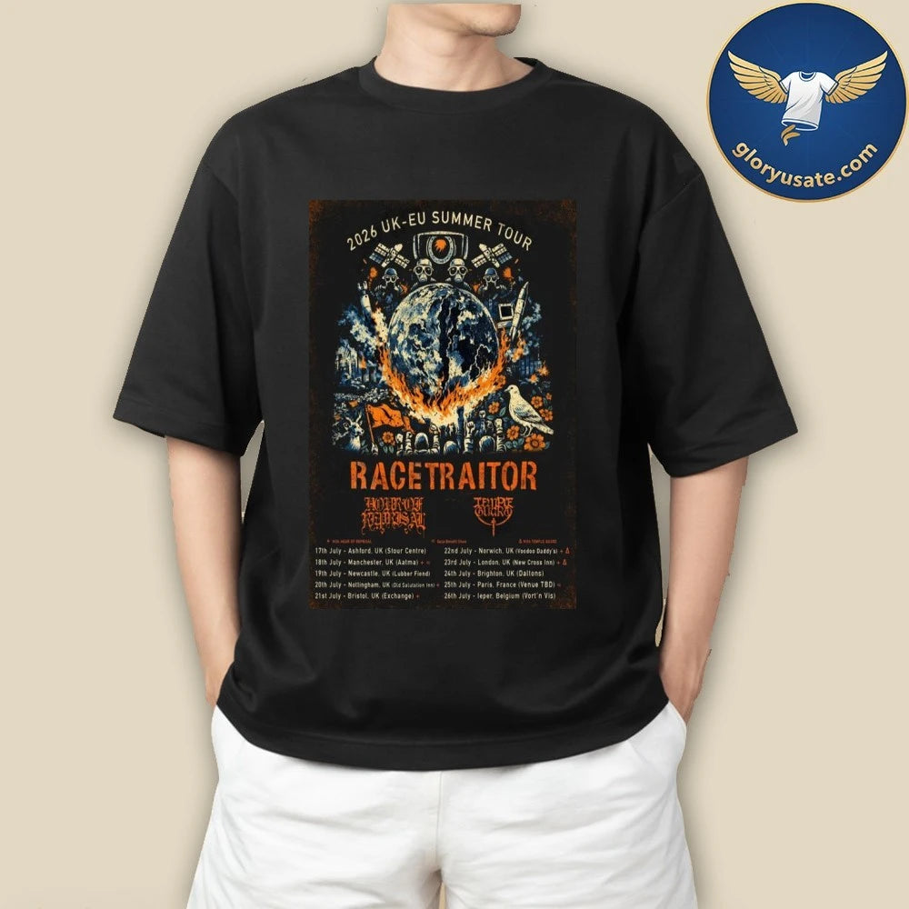 Official Racetraitor UK EU Summer Tour 2026 Poster Shirt