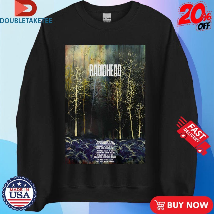 Official Radiohead 2025 Tour Shirts