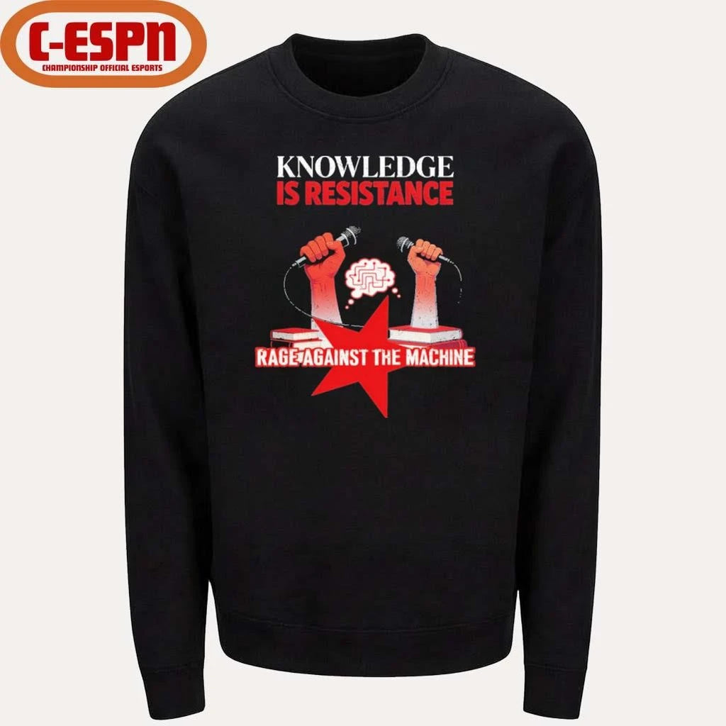 Official Rage against the machine Knowledge is Resistance T-Shirt