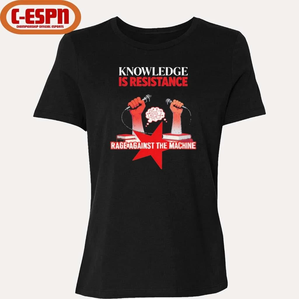 Official Rage against the machine Knowledge is Resistance T-Shirt