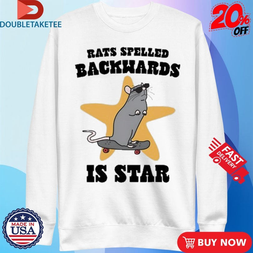 Official Rats Spelled Backwards Is Star Skateboard Shirts