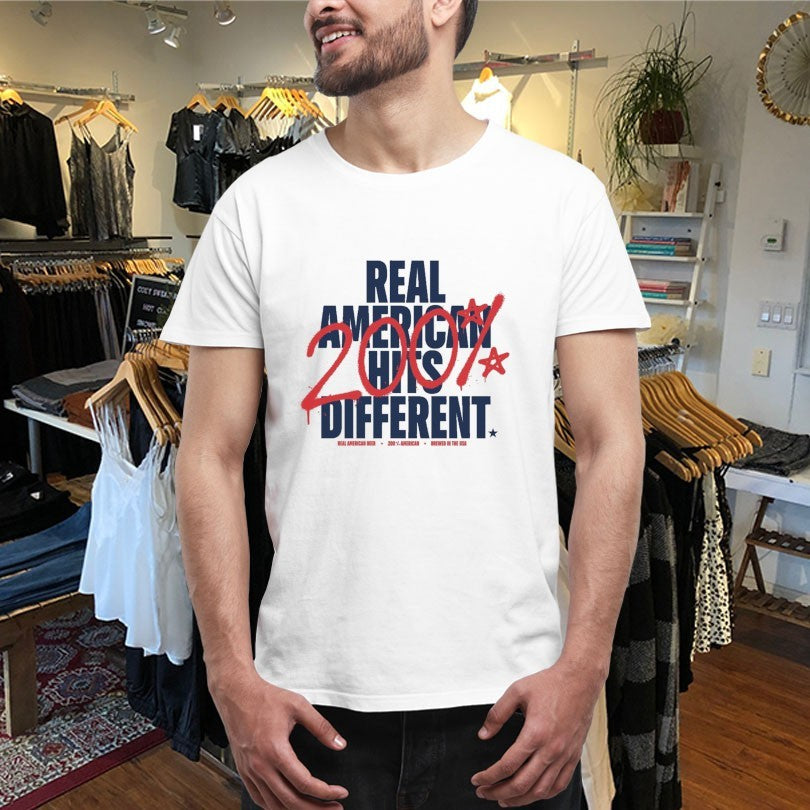 Official Real American Hits Different 200% American Shirts
