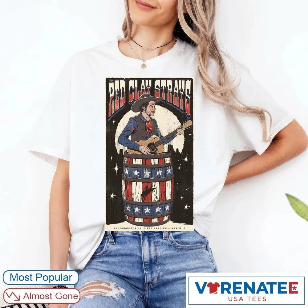 Official Red Clay Strays Rodeohouston 26′ March 17, 2026 NRG Stadium in Houston, Texas Poster T-Shirt