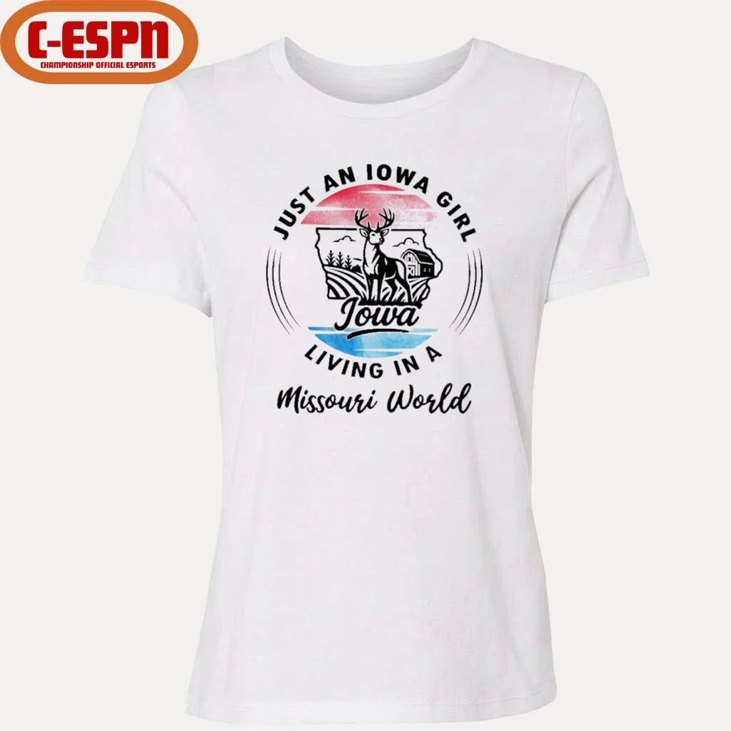 Official Reindeer Just An Iowa Girl Living In A Missouri World Shirt