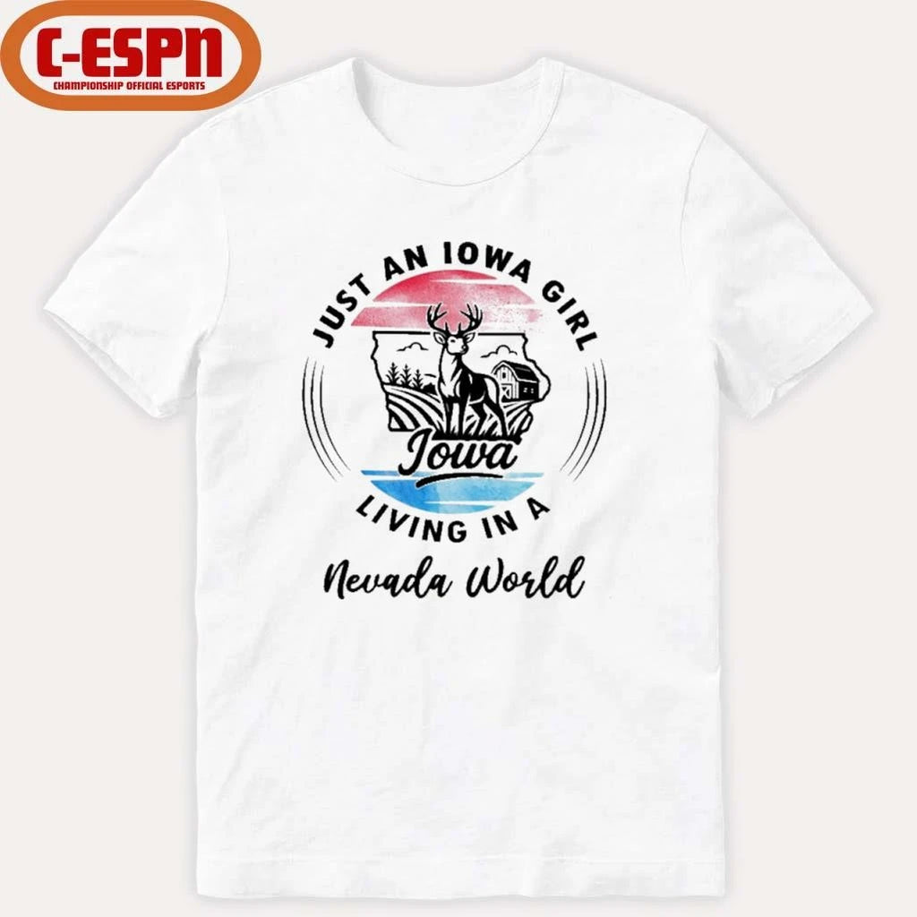 Official Reindeer Just An Iowa Girl Living In A Nevada World Shirt