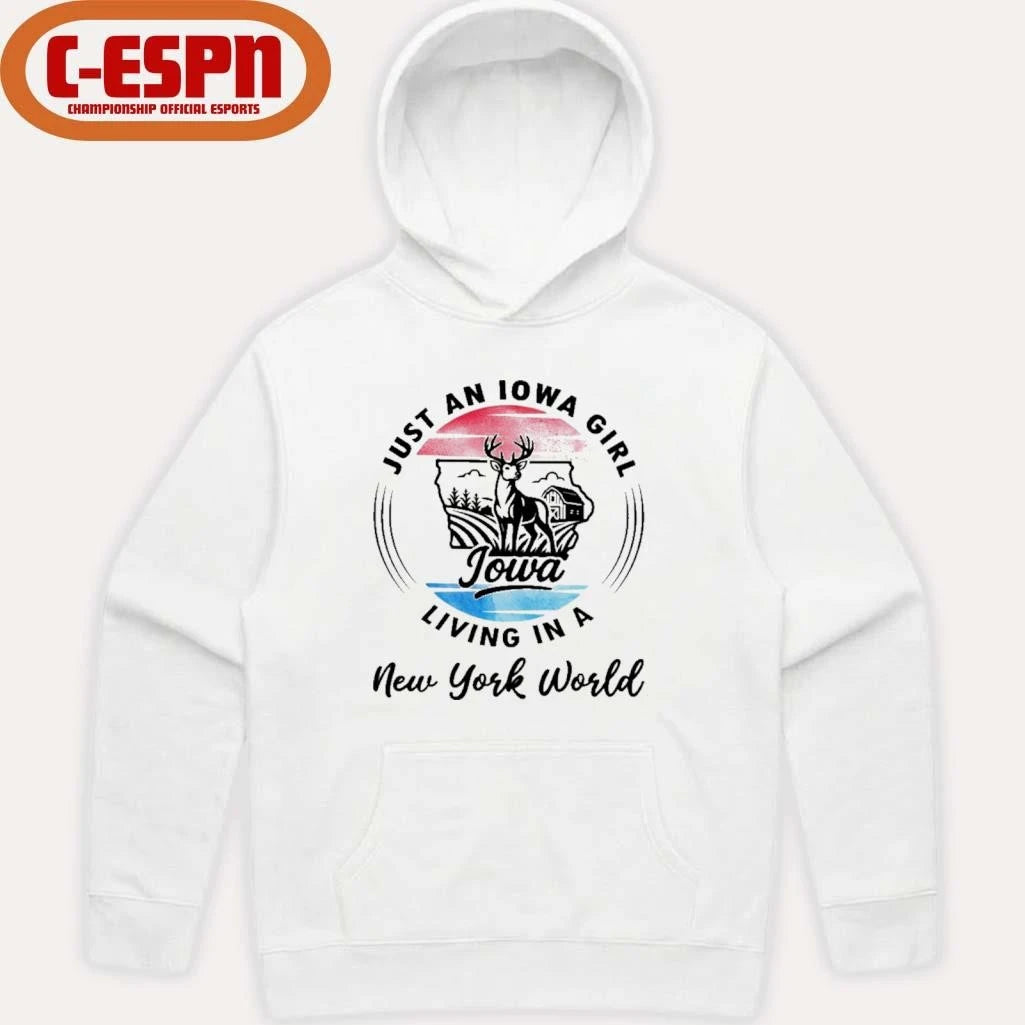 Official Reindeer Just An Iowa Girl Living In A New York World Shirt