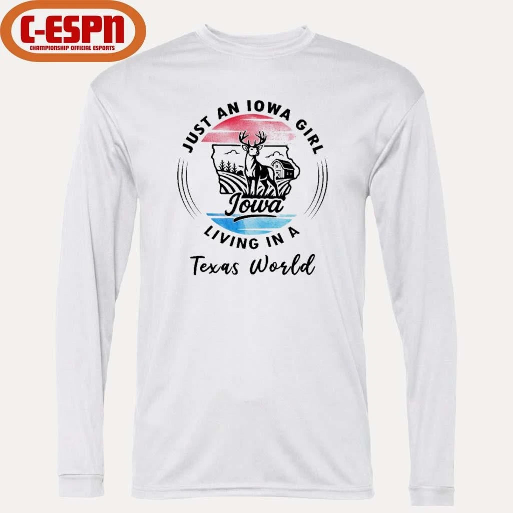 Official Reindeer Just An Iowa Girl Living In A Texas World Shirt