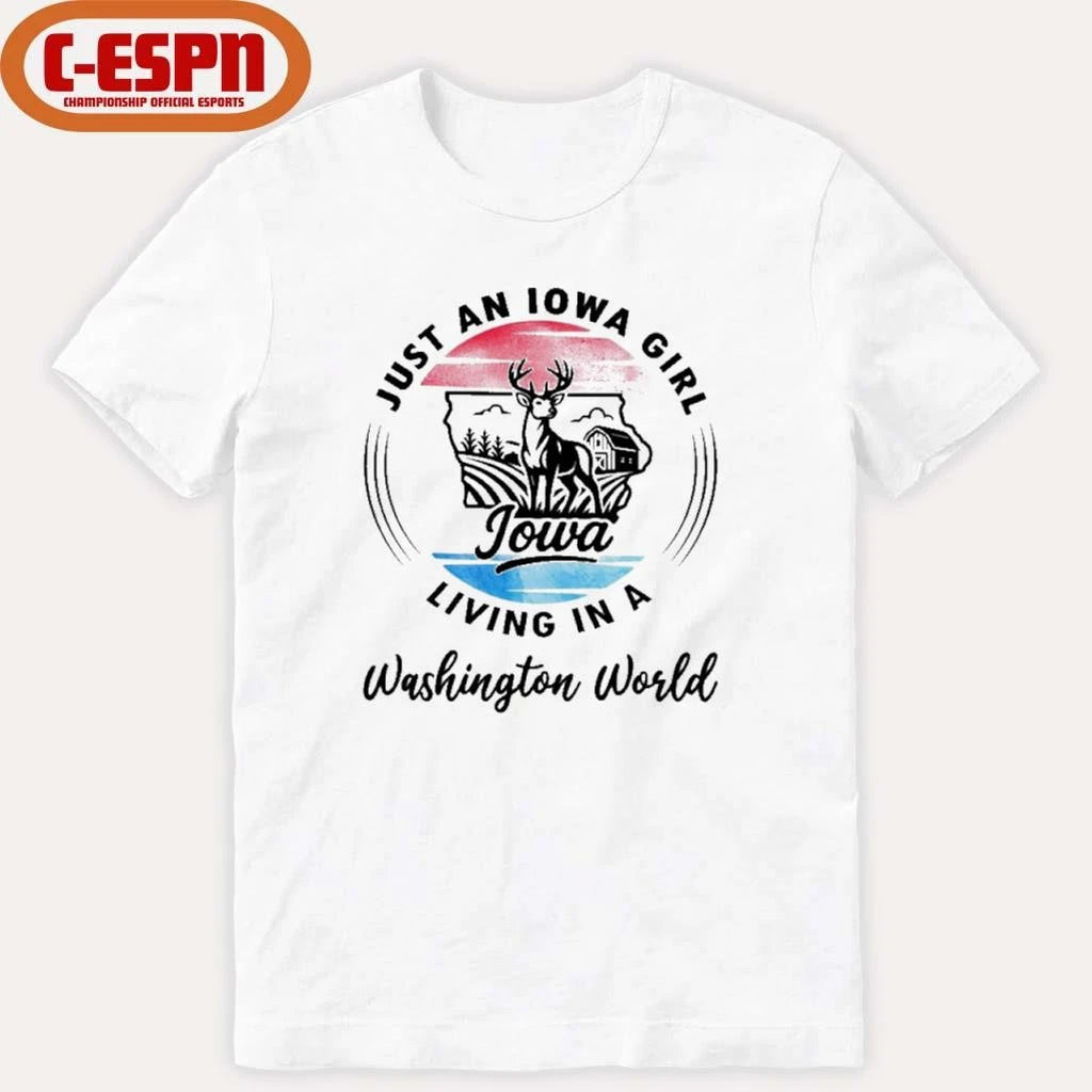 Official Reindeer Just An Iowa Girl Living In A Washington World Shirt
