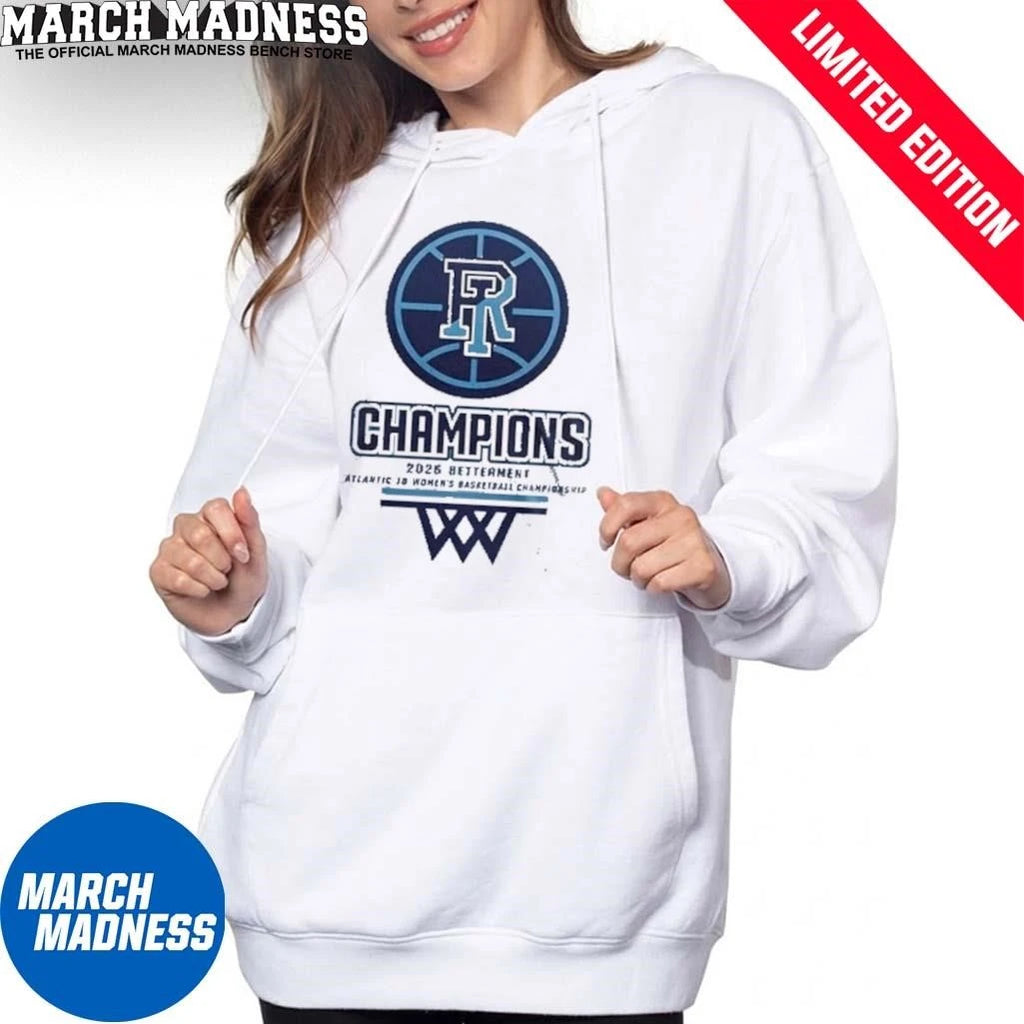 Official Rhode Island Women’s Basketball 2026 A-10 Conference Tournament Champions T-shirt